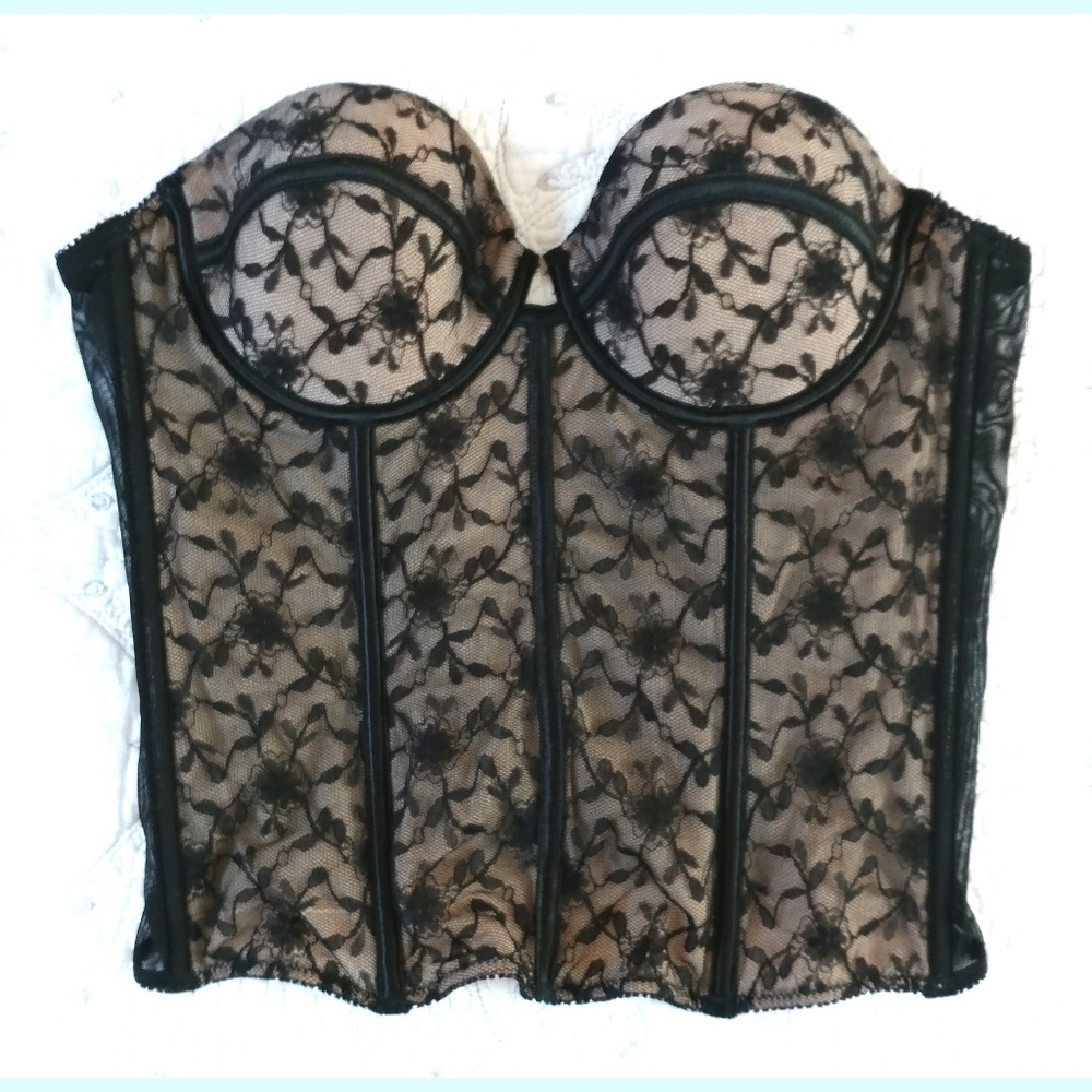 Sophie B. Strapless Corset Bustier Longline Size M